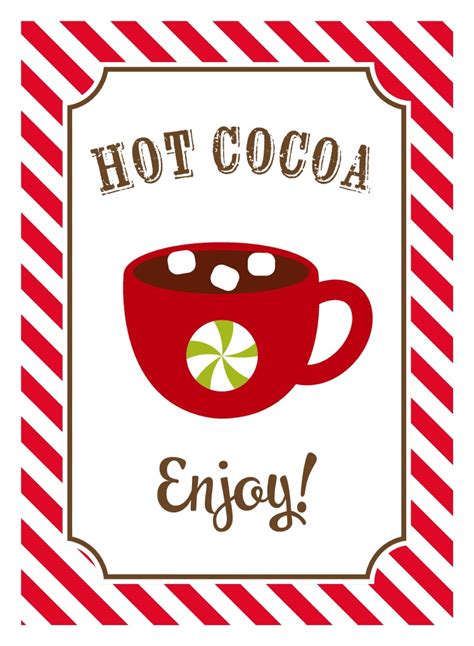 Printable Hot Cocoa Labels